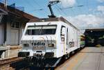 SOB 456 091 advertises for a local radio station at Samstagern on 28 May 2002.