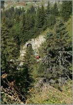 There are two trains to see on this Pictures tooken near the summit Station of the Schynigge Platte. 
10. Sept. 2012