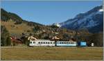 ASD local train to Aigle is leaving Les Diablerets.