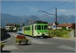 A ASD train in the streets of Aigle.