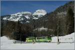 The ASD local train 434 from Aigle to Les Diablerets near Les Sepey.