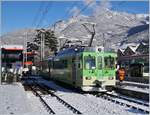 The ASD BDe 4/4 403 with his Bt in Aigle.