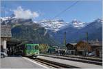 The ASD BDe 4/4 402 with his Bt in Les Diablerets.