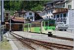 The Bt 431 and BDe 4/4 403  Ollon  are the ASD local train service from Les Diablerets to Aigle.