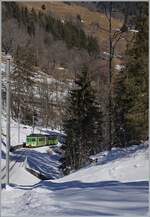 A ASD local train on the way to Les Diablerets by Vers l'Eglise. 

25.01.2022