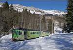 The ASD BDe 4/4 403 with his Bt 431 by Vers l'Eglise on the way to Les Diablerets.