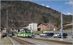 The Beh 4/8 has barely arrived in Le Sépey when the regional train to Aigle leaves the small terminus station.