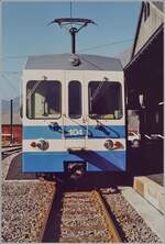 An anologe picture from the ASD BDe 4/4 404 in Les Diablerets.