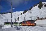 The BVB BDeh 4/4 82 on the Col-de-Bretaye Station.