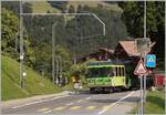 The TPV BVB Beh 4/8 92 on the way to Bex is leaaaving the Barboleuse Station. 

24.08.2021