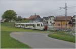 The TPF ABe 2/4 / B / Be 2/4 102 from Palézieux to Bulle is arriving at Vaulruz Sud.