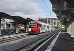 The TPF SURF Be 2/4|B|ABe 4/4 102 in the new Châtel St-Denis Station.