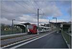 A TPF local train on the way to Paléziex at the Châtel St-Denis Railway Station.