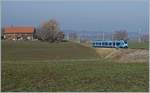 The TPF RABe 527 198   Groupe Grisoni  near Vuisternas-devant-Romont.