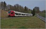 The TPF RABe 527 192 on the way Ins by Pensier.