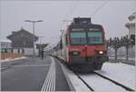 A SBB RBDe 560 in the Bulle Village Station is waiting his departure to Bern. 

15.12.2022