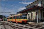 In the Orbe Station the Travys OC Be 4/8 No. 3 (94800 450 003-9 D-TVYS) is waiting his departure to Chavornay. 

July 5, 2025
