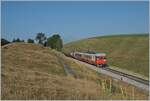 One of the last regular service runs of the TRAVYS RBDe 567 174 (94 85 7567 174-8)  Fleurier , seen here shortly after Charbonnières on its way to Le Brassus.