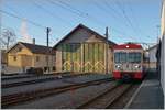 The transN (ex cmn) BDe 4/4 N° 8 waits in Les Ponts-de-Martel as R 22 309 for the return journey to La Chaux-de-Fonds.