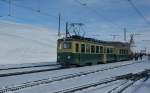 BDeh 4/4 110 and Bt on the  Kleine Scheidegg . 
04.02.2012