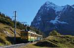 A WAB local train betweeen Wengeralp and Kleine Scnheidegg.
09.10.2014