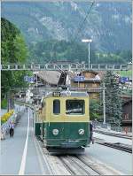 WAB BDhe 4/4 102 photographed at the station of Wengen on July 30th, 2008.