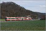 A Waldenburger Bahn local service from Waldenburg to Liestal by Lampenberg.