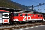De 110022-1 ZB with the regional train in the station Interlaken east, at the 02.10.2011.