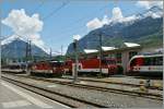 In the middle of  zentralbahn  Trains in Meiringen: the old De 110 021-3.