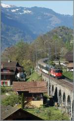 A  zb De 110 wiht an GoldenPass IR from Interlaken to Luzern by Ringgenberg.