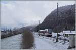 At Brienzwiler in the here flat Aare valley, a Zentralbahn 160 002-8 is on its way as an IR from Interlaken Ost to Lucerne.