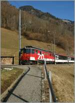 Zentralbahn  zb  De 4/4 110 021-3 by Eblingen,   05.02.2011