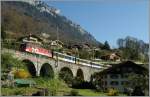 Zentralbahn De 4/4 110 003-1 with the GoldenPass 2212 by Ringenberg.