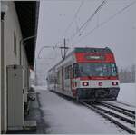 The Zentralbahn GTW Be 2/6 125 013 on the way to Meiringen in Interkirchen.