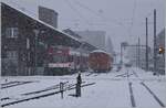 The zb Be 125 013 (90 85 847 0013-6) in Innertkirchen is waiting his departure to Meiringen.