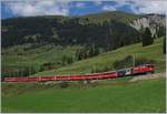 The RhB Ge 6/6 II 703 with a fast-service from St Moritz to Chur by Bergün.