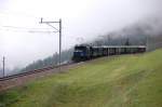 Ge 6/6 I no 412 with an extra train at Bergn, September 8th, 2006.
