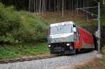 Ge 4/4 III no 651  Glacier Express  at Bergn, August 26th, 2006.