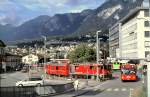 Ge 4/4 II no 615 at Chur place in front of station, the Chur-Arosa line, August 30th, 1999.