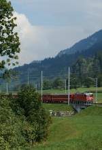 RhB Ge 4/4 II with a RE to Disentis by Castrisch.
12.09.2009