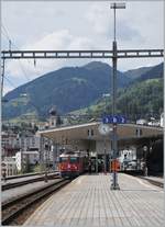 The RhB Ge 4/4 II 626 wiht a RE on the way to Chur in Disentis. 

16.09.2020