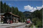 The Wiesen Station wiht a local train to Davos.