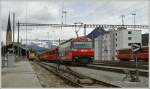 The Ge 4/4 III 646 is arriving with his local train Filisur - Davos in the Davos. 
11.05.2010