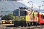 Ge 4/4 II no 611 at Semadan, August 19th, 2009.