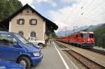Ge 4/4 II no 627 at Guarda, August 22nd, 2009.