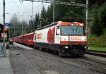 Ge 4/4 III no 641  Coop  at Bergn, August 29th, 2009.