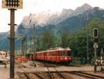 RhB Be 4/4 511 with an incomming train on 17.5.1999 at Landquart.
