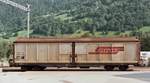 Rhaetian Railway - Sliding Wall Covered Wagon Haik-v 5109 in Trun, August 1984