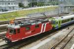 Crossrail 113 shunts BLS-stock at Spiez on 13 May 2010.