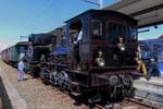 DBB 853 has arived at Burgdorf with one of many special trains of the great train bonanza  150 Years of Emmentalbahn on 17 May 2025.
